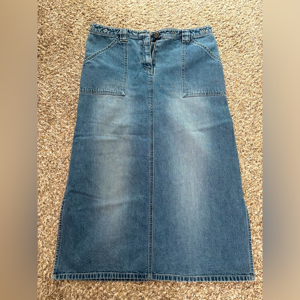 Petite jean skirt